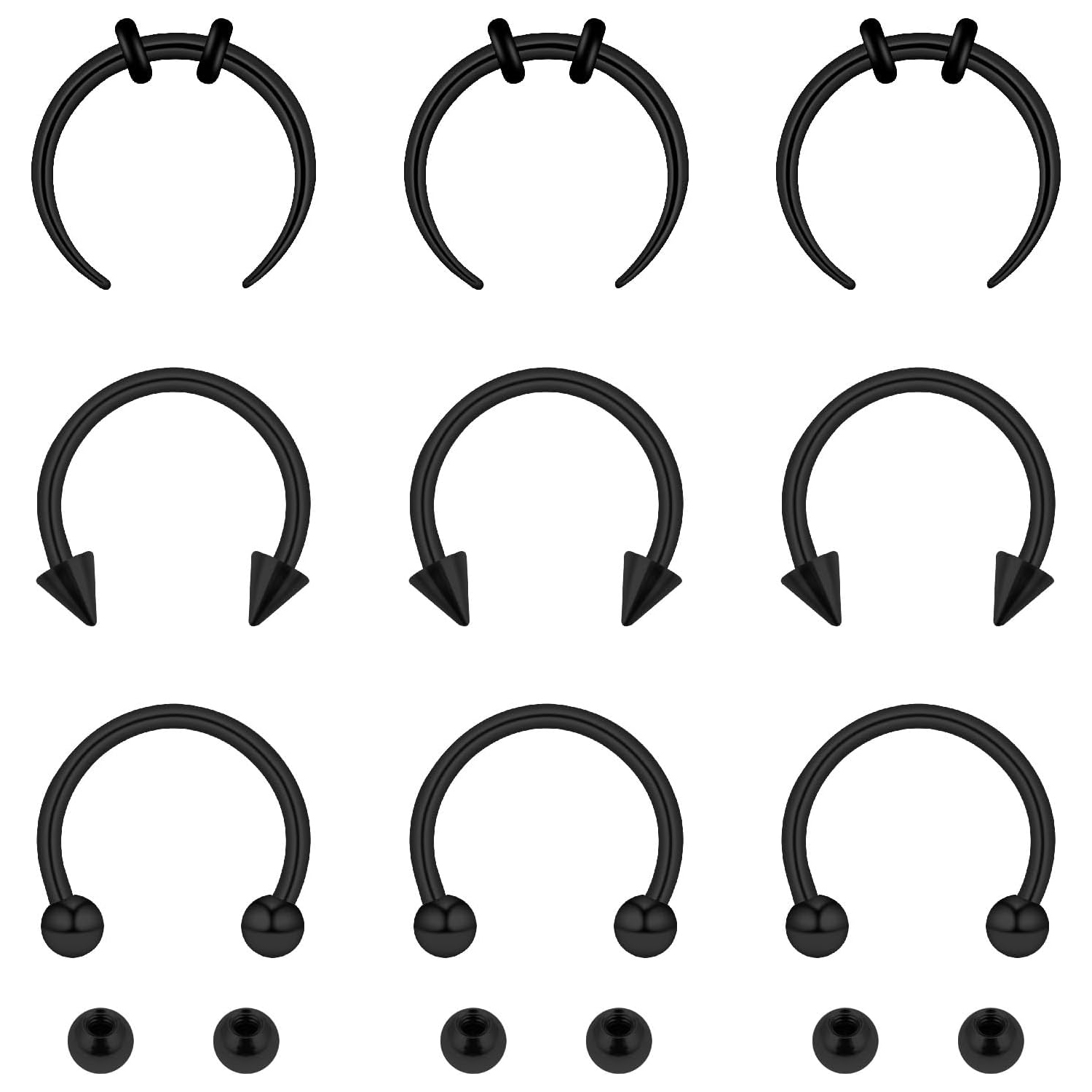 Body Jewelry Replacement Ball - 15Pcs는 여성과 남성을 위한 보석을 구부르는