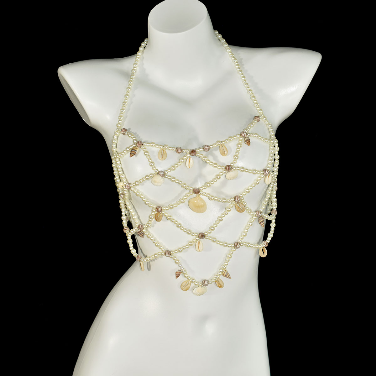 Body Jewelry Retainers - 패션 모조 진주 브라 허리 스커트