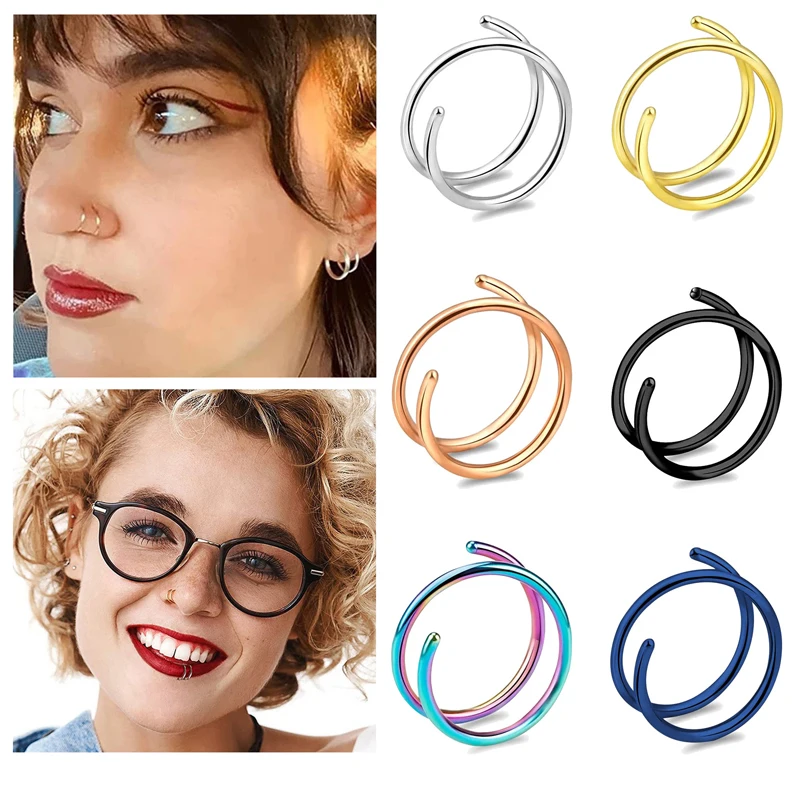 Body Jewelry Surgical Steel - 6개/세트, 20G 스테인리스 스틸 소재의 코