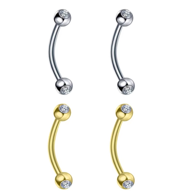 Body Jewelry Surgical Steel - 2개 세트, 16G, 다이스 피어싱용, 수술용