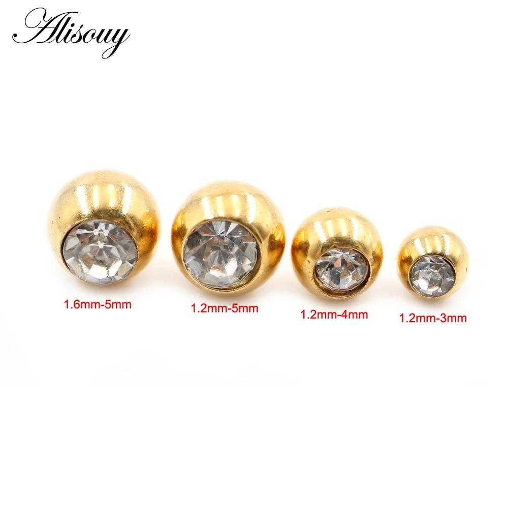 2개 세트, 14G/16G 지르콘 스테인리스 스틸 소재 - Body Jewelry Replacement Ball 리뷰 및 가격