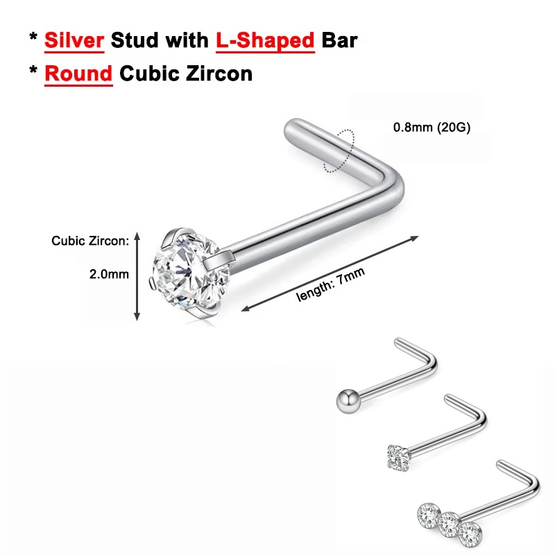 3개 세트, 20G 수술용 스테인리스 스틸 소재, 삼중 - Body Jewelry Surgical Steel 리뷰 및 가격