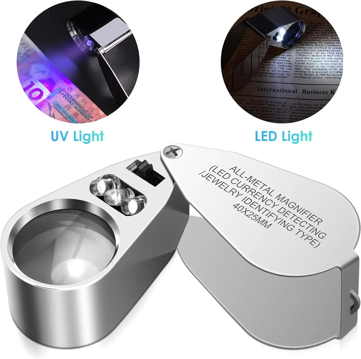 40배 확대경, LED 자외선 조명, 광학 유리, 금속 - Body Jewelry Repair 리뷰 및 가격