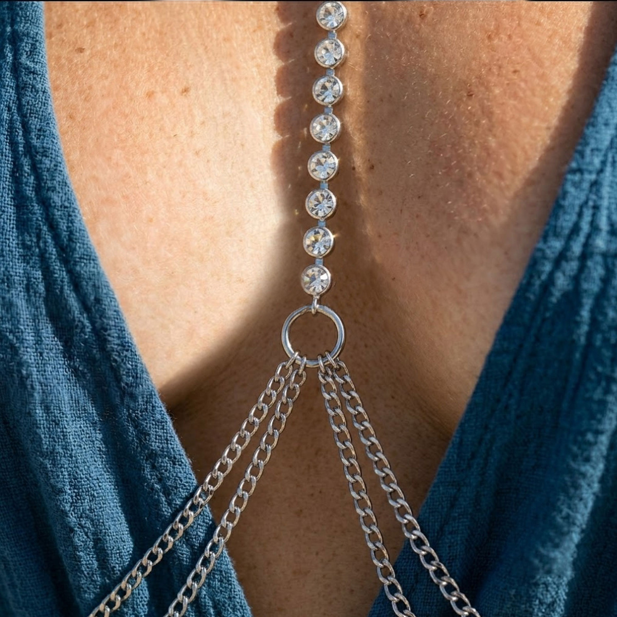 Y자형 바디 체인 주얼리 - 보헤미안 블링블링 Y자형  - Body Jewelry Retainers 리뷰 및 가격