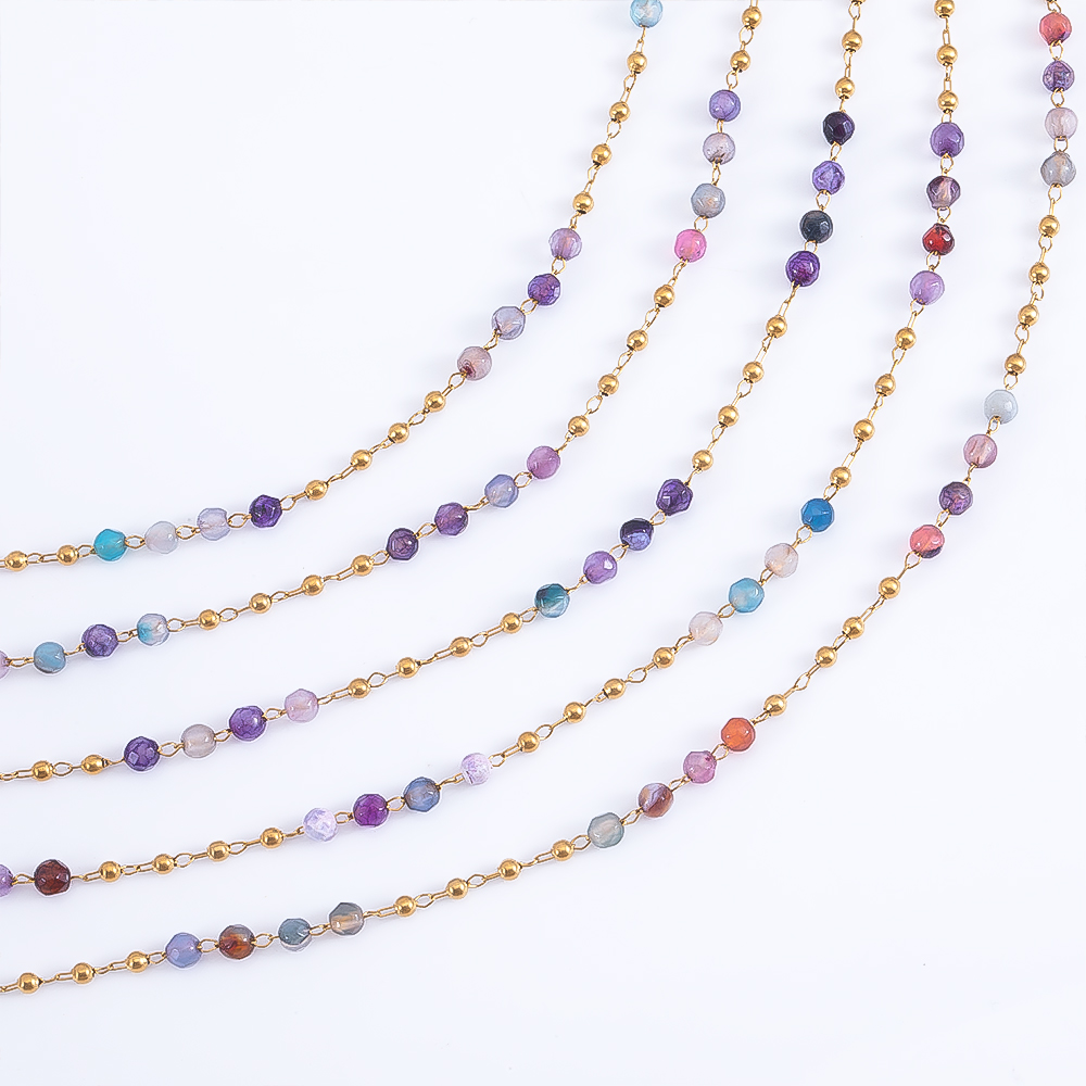 0.5M 1M 스테인레스 스틸 컬러 투명 크리스탈 페르 - Body Jewelry Necklace 리뷰 및 가격